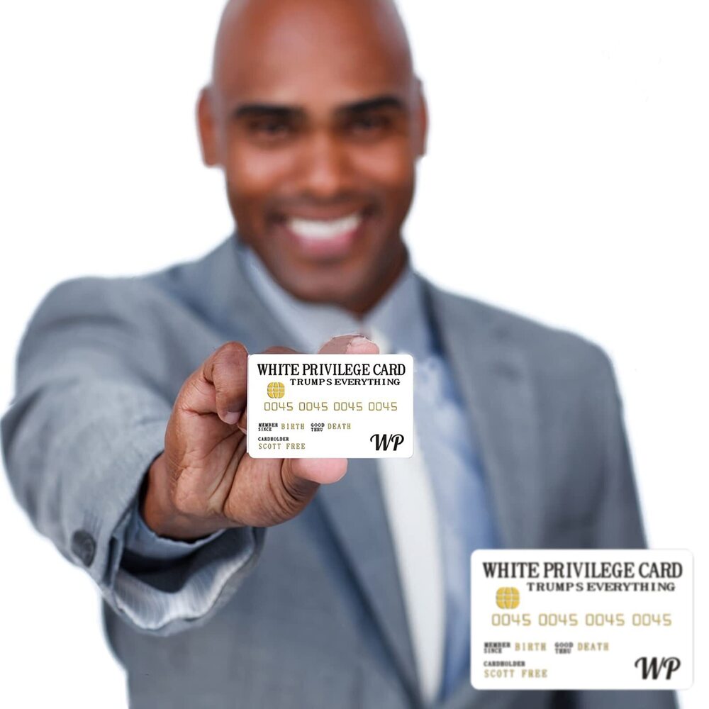 3234 6PCS White Privilege Card Trumps Everything Credit Card with Writable